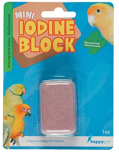 Happy Pet mini iodine pikblok 4 x 3 x 2 cm – voor vogels