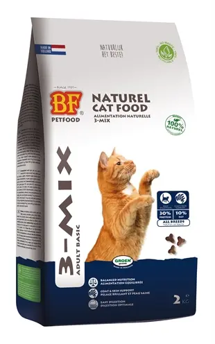 BF Petfood kattenvoer 3-Mix 2 kg – kip en taurine