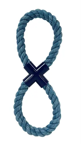 Happy Pet Flossin Fun hondenspeelgoed 8-vormig L 37 cm – flostouw - Afbeelding 5