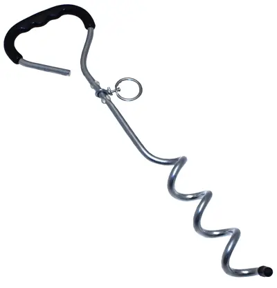 Petgear tie out stake aanlegspiraal 48 cm – zinkgecoat