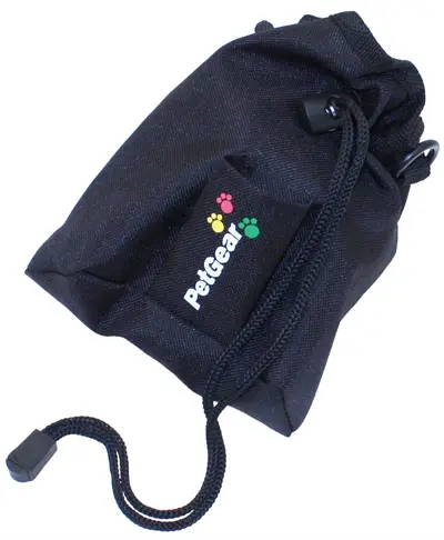 Petgear beloningszakje zwart – treat bag voor training