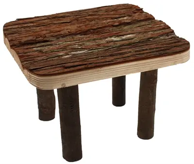 Happy Pet Raw Wooden Platform 25 x 30 x 18 cm – houten plateau met poten