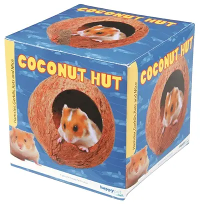 Happy Pet Coconut Hut 12 x 11 x 11 cm – kokosnoothuisje