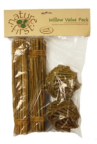 Happy Pet wilgen speelgoedset – 2 sticks en 2 ballen