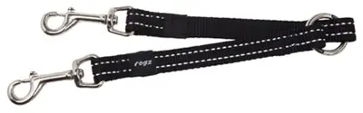 Rogz for Dogs Snake splitter zwart 16 mm x 23 cm – reflecterend