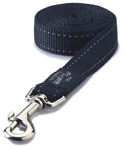 Rogz for Dogs Fanbelt looplijn zwart 20 mm x 1,8 m – reflecterend, maat L