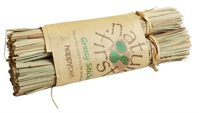 Happy Pet Grassy Sticks 18 x 3 x 3 cm – gedroogd gras voor knaagdieren