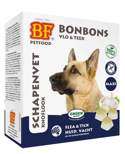 BF Petfood schapenvet bonbons Maxi knoflook 40 stuks – voor honden