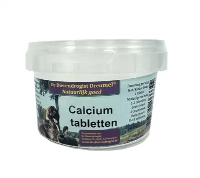 Dierendrogist calcium tabletten 100 stuks – met vitamine D3