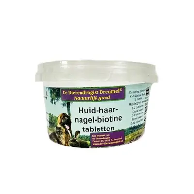 Dierendrogist huid-haar-nagel biotine tabletten 100 stuks