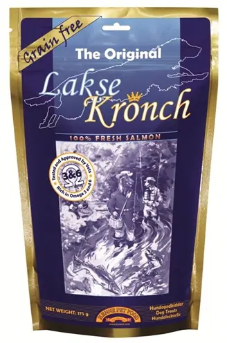 Kronch zalmsnacks 100% zalm 175 g – granenvrij voor honden
