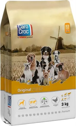 CaroCroc hondenvoer Original 23/12 3 kg – krokant, licht verteerbaar