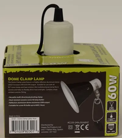 Komodo Black Dome Clamp Lamp 14 cm – aluminium klemlamp tot 60 W - Afbeelding 4