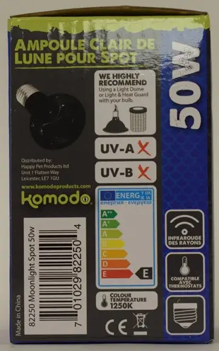 Komodo nachtgloedlamp ES 50 W E27 – maanlichtachtige gloed voor terrarium - Afbeelding 4