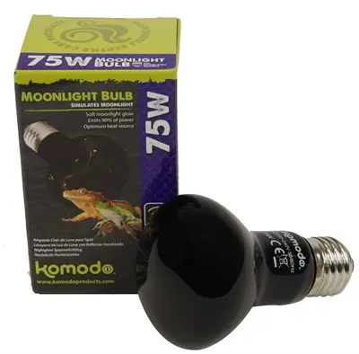 Komodo nachtgloedlamp ES 75 W E27 – maanlichtachtige gloed voor terrarium