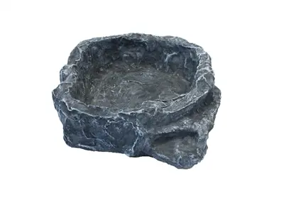 Komodo voerbak Terraced grijs medium 20 x 16 x 5 cm – met trapje