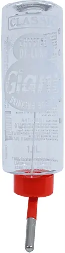 Classic drinkfles konijn 1000 ml – plastic met 2 kogels in de tuit