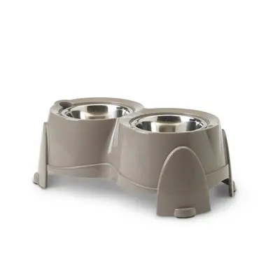 Savic Ergo Feeder warmgrijs 2 x 1,5 liter – verhoogd, 61 x 35 x 28 cm