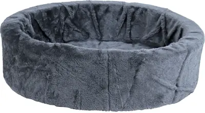 Ronde hondenmand grijs 50 cm – opstaande rand, afneembare pluche hoes - Afbeelding 4