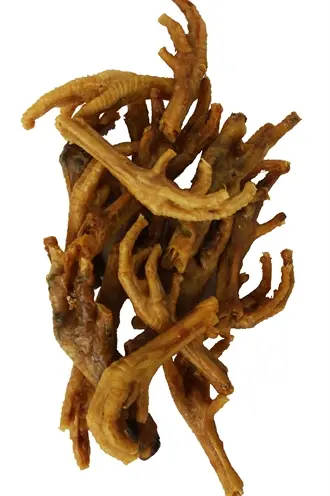 Petsnack kippenpoten gerookt bruin 1 kg – ca. 70 stuks