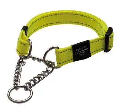 Rogz for Dogs Fanbelt halfslip halsband geel 20 mm – maat L, 37-56 cm
