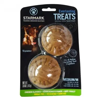 Starmark Everlasting Treats Veggie Kip M – 2 stuks, honden 6,5-8 kg