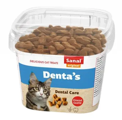 Sanal Denta's kattensnack 75 g – krokant, voor het gebit