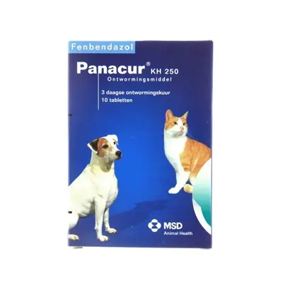 Panacur KH 250 ontwormingstabletten hond en kat 250 mg – 10 tabletten