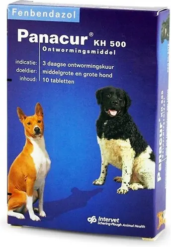 Panacur KH 500 ontwormingstabletten hond en kat 500 mg – 10 tabletten