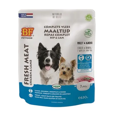 BF Petfood Vleesvoeding Lam 630gr Portieverpakkingen
