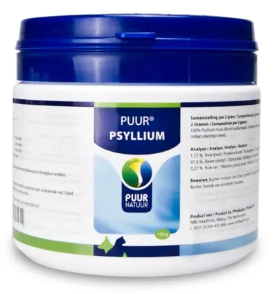 Puur Natuur Psyllium 150 g – voor hond en kat