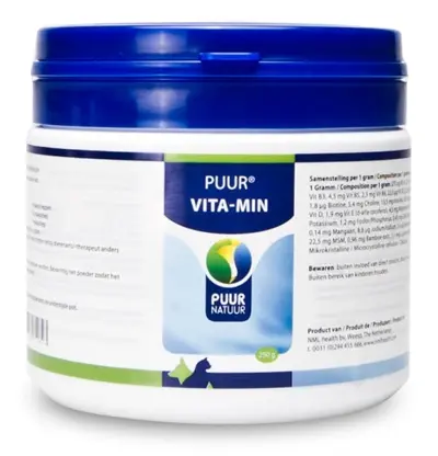 Puur Natuur Vita-Min vitaminen en mineralen voor hond en kat 250 g