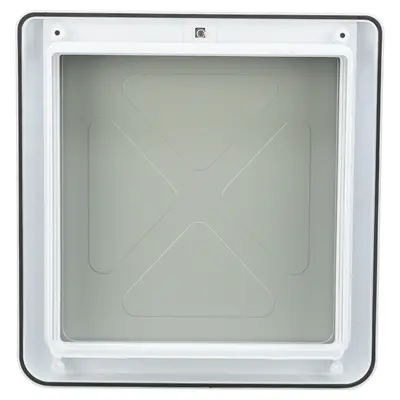 Trixie 2-weg hondenluik wit S-M 30 x 36 cm – kunststof, vergrendelbaar - Afbeelding 8