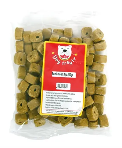Dog Treatz Semi Moist kip 500 g – zachte, ronde hondenkoekjes