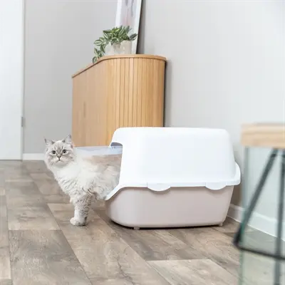 Trixie kattenbak Vico blush/wit 56 x 40 x 40 cm – met kap - Afbeelding 7