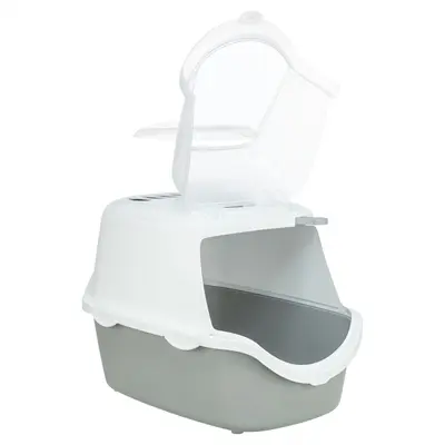 Trixie kattenbak Vico Open Top lichtgrijs/wit 56 x 40 x 40 cm - Afbeelding 5