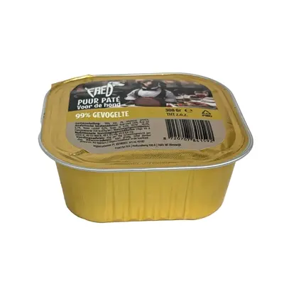 Freds hondenpaté puur gevogelte 9 x 300 g – graanvrij, 99% vlees - Afbeelding 5