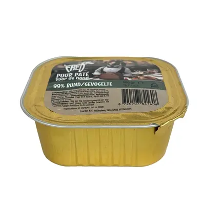 Freds hondenpaté puur rund en gevogelte 9 x 300 g – graanvrij - Afbeelding 5