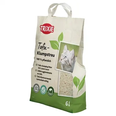 Trixie tofu kattenbakvulling 2,5 kg – plantaardig en stofarm - Afbeelding 4