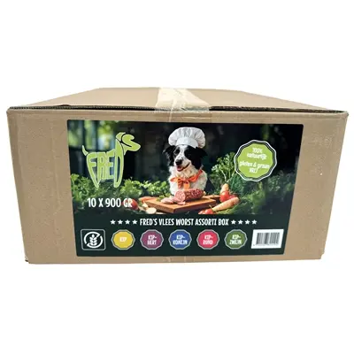 Freds gestoomde vleesworst assortibox 10 x 900 g – 5 smaken - Afbeelding 4