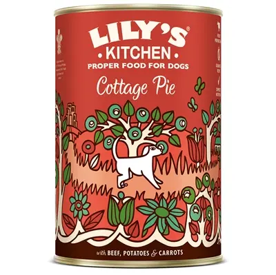 Lily's Kitchen hondenvoer Cottage Pie 6 x 400 g – natvoer met rund - Afbeelding 4