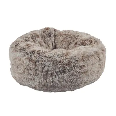 Croci hondenmand Donut Bicolor beige 100 x 100 cm – zachte pluche