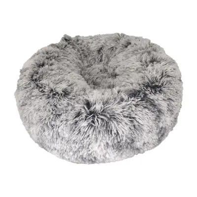 Croci hondenmand Donut Bicolor zwart 70 x 70 cm – zachte pluche