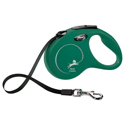 Flexi rollijn Classic tape olijfgroen S 5 m – honden tot 15 kg