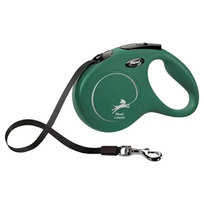 Flexi rollijn Classic Tape olijfgroen M 5 m – tot 25 kg