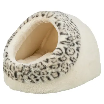 Trixie kattenmand iglo Leo Soft pluche crème/panterprint 35 x 41 x 26 cm - Afbeelding 9