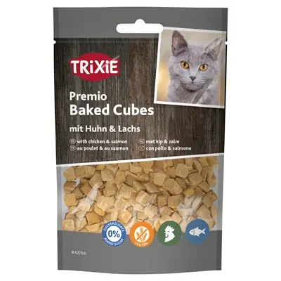 Trixie Premio Baked Cubes kip en zalm 50 g – glutenvrij - Afbeelding 6