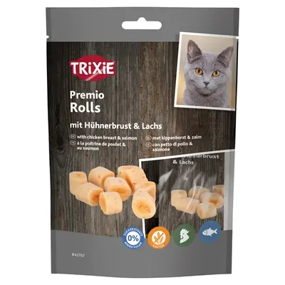 Trixie Premio Rolls kippenborst en zalm 50 g – zachte kattensnack - Afbeelding 5