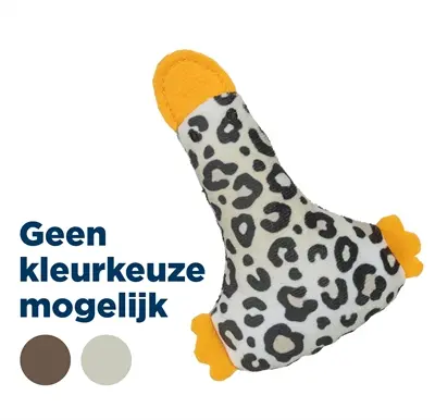 Trixie eend van pluche met panterprint en catnip 12 cm – assorti - Afbeelding 5