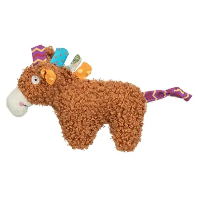 Trixie kattenspeeltje paard pluche bruin 15 cm – met kattenkruid - Afbeelding 2
